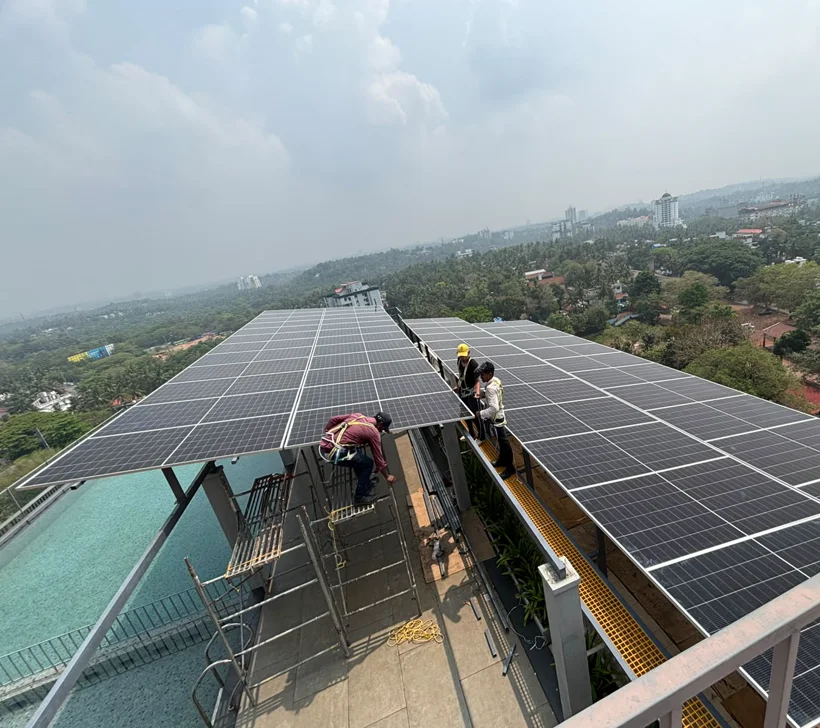Rooftop Solar Array Installation in Kochi